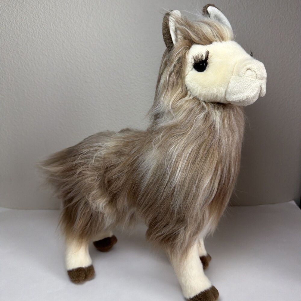 Douglas Cuddle Toys Lance Llama Plush Stuffed Animal 14โ Long Lashes #274 Alpaca